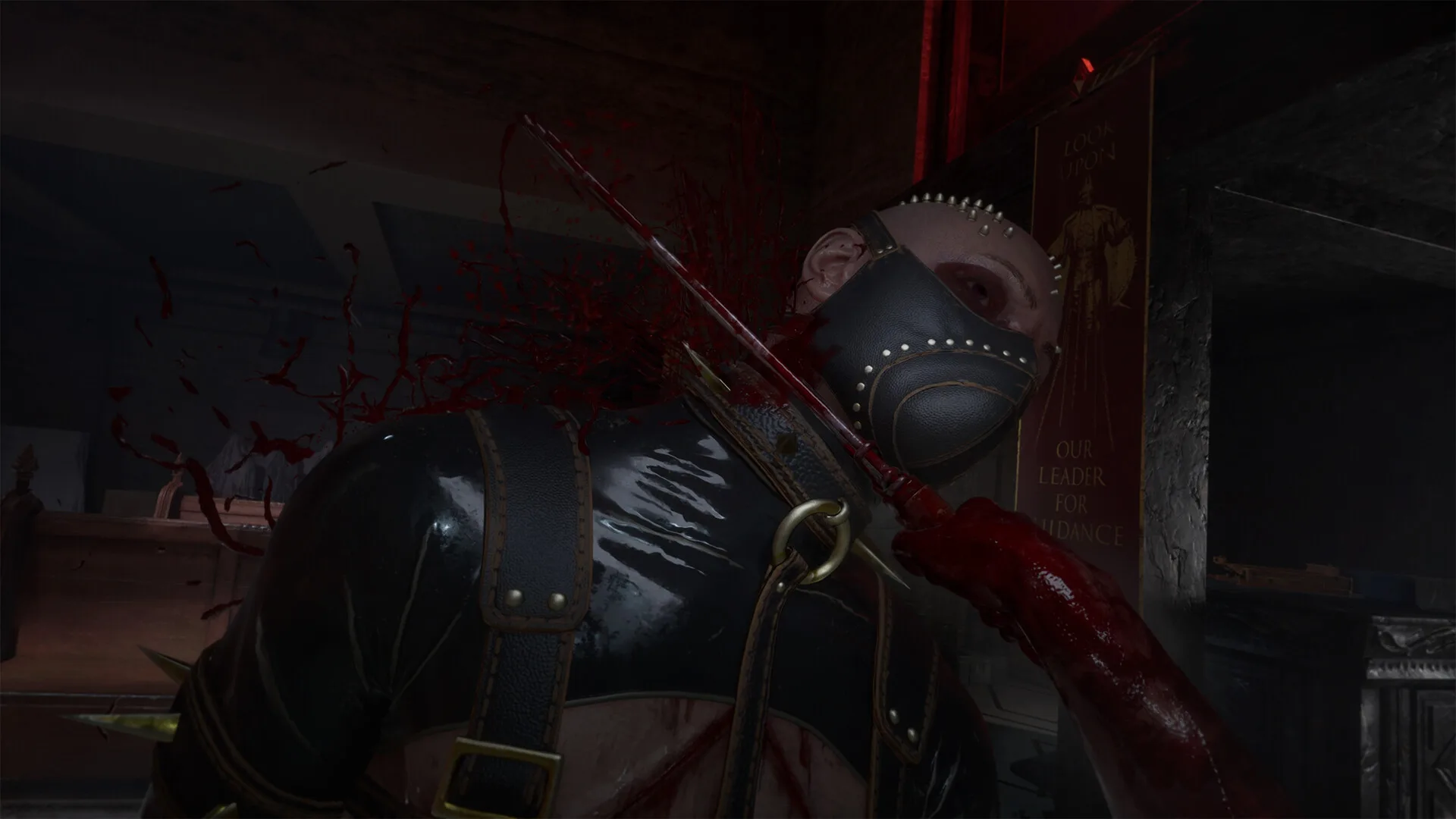 Steam screenshot of close combat with a large enemy in Hellraiser: Revival, 1920 by 1080, Steam app 1551980